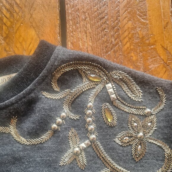 Emilio Pucci cropped 3/4 sleeve embellished top - Picture 3 of 5